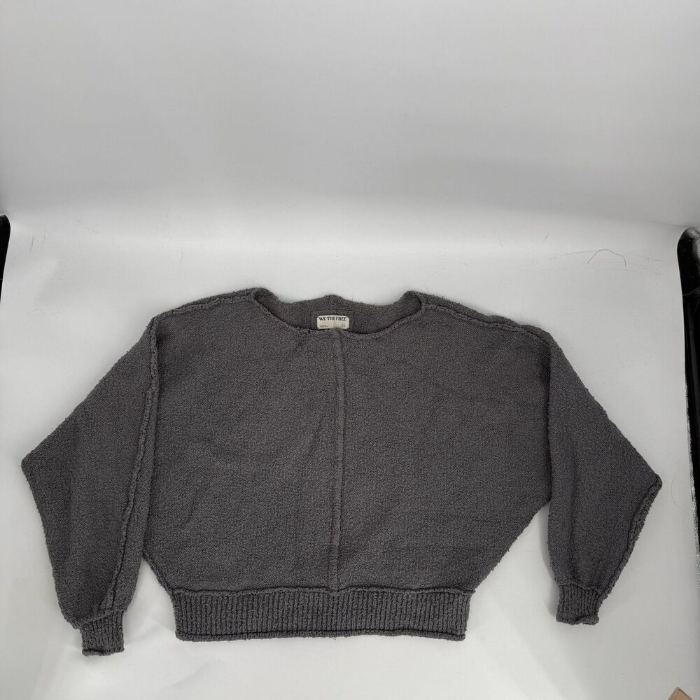 We The Free Free People Drifting Pullover Sweatshirt Oversized Comfy Gray Sz XS - Picture 4 of 10